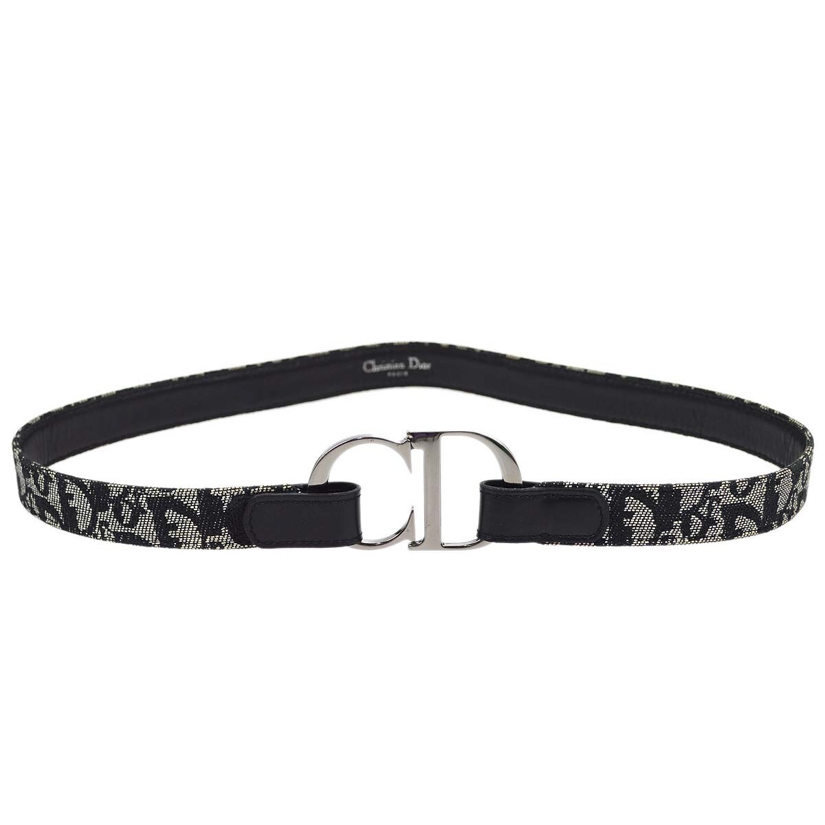 Christian Dior Vintage Belt Canvas Black Canvas Belts Accessory (Pre-Owned)
