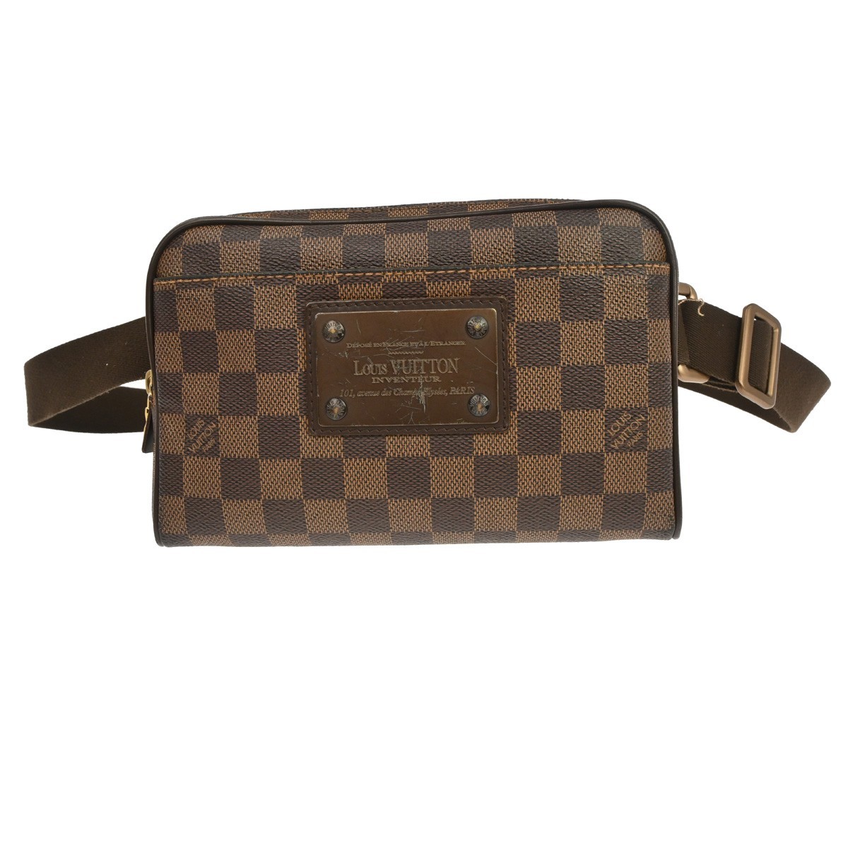 Louis Vuitton Brooklyn Bum Damier Ebene Brown Canvas Clutche & Pouche Bag (Pre-Owned)