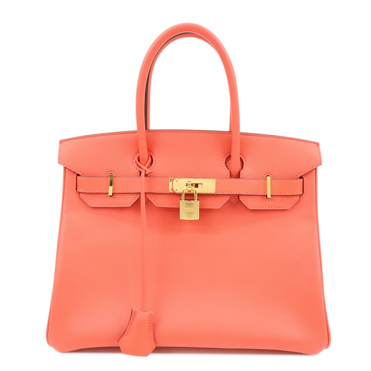 Hermes Birkin Pink Epsom With Gold Hardware Pink Leather Handbag (Pre-Owned)