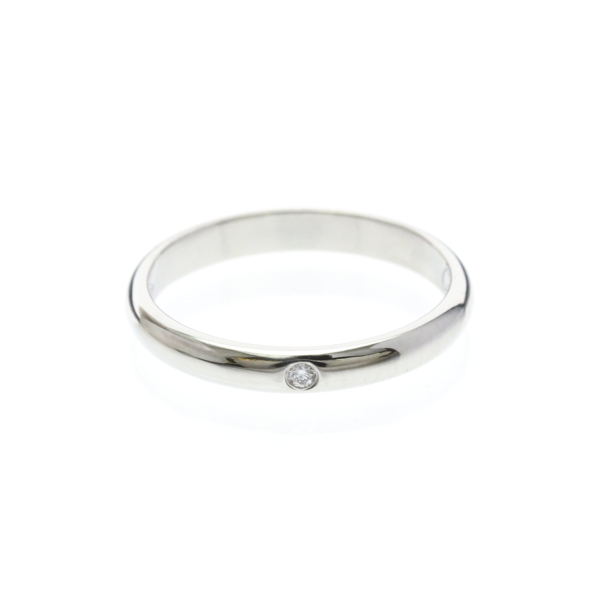 Cartier 1895 Wedding Band Platinum Silver Platinum Ring Jewelry (Pre-Owned)