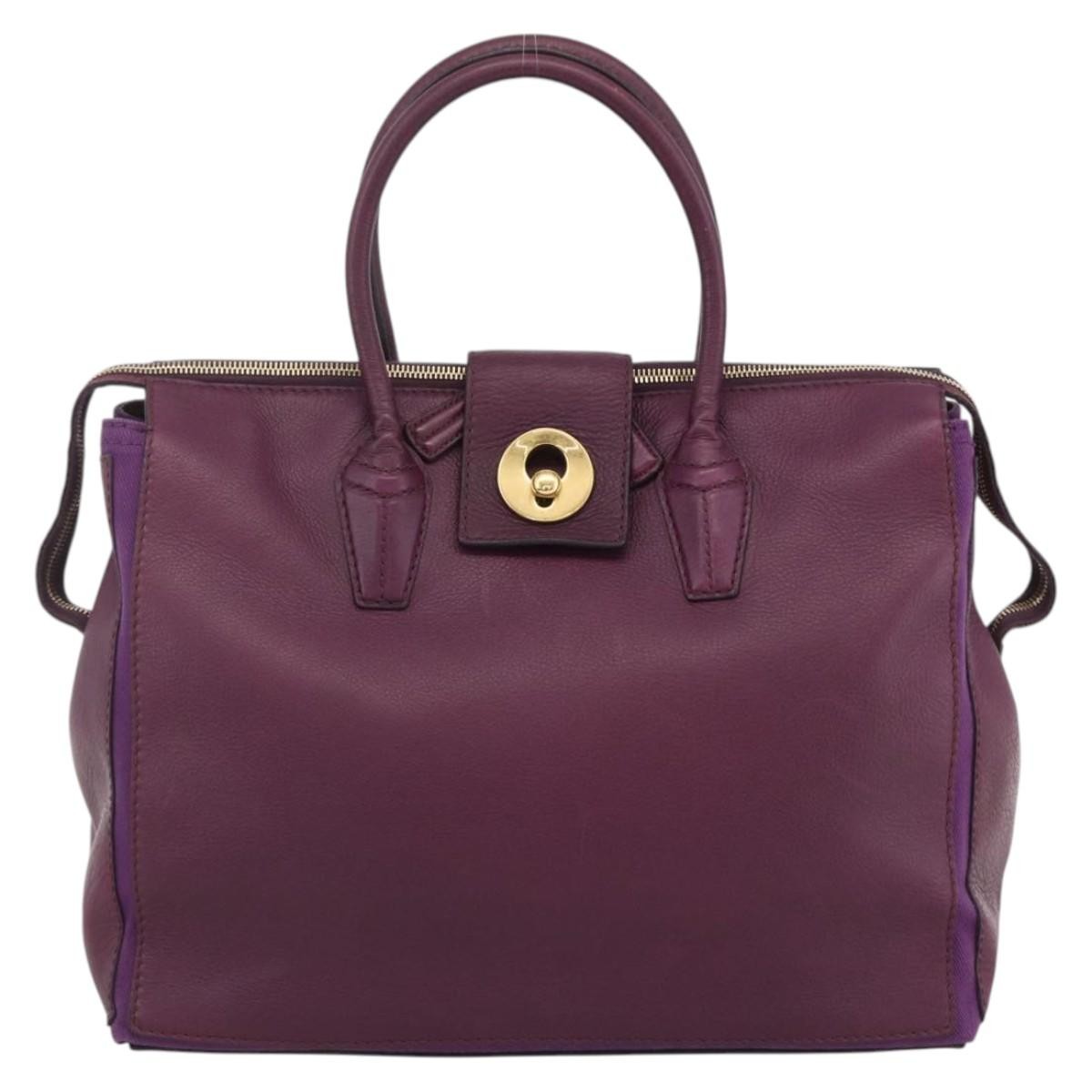 Saint Laurent Bicolor Muse Two Cabas Leather Purple Leather Tote Bag Bag (Pre-Owned)
