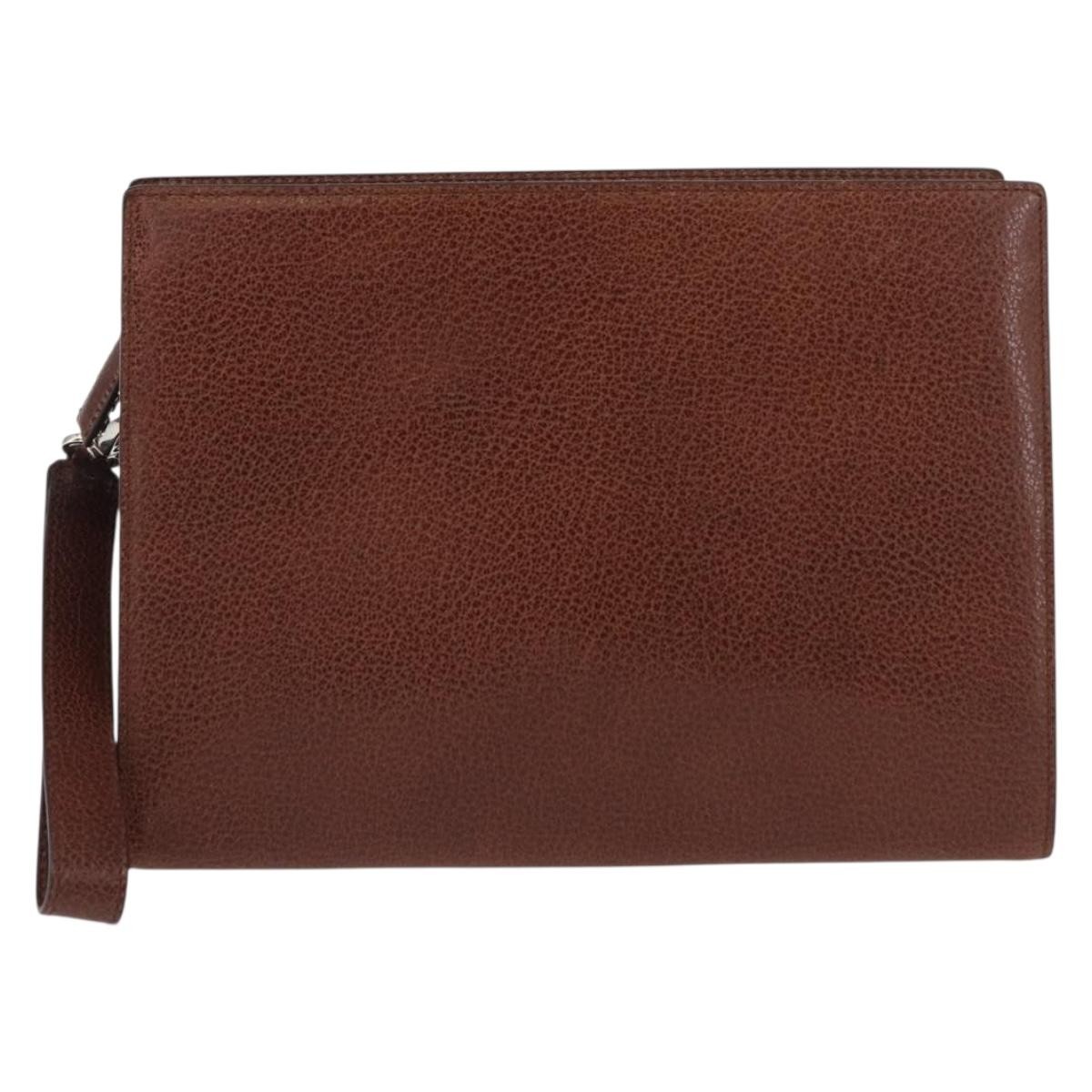 Salvatore Ferragamo Pochette vintage in pelle Pochette e pochette in pelle marrone (usata)
