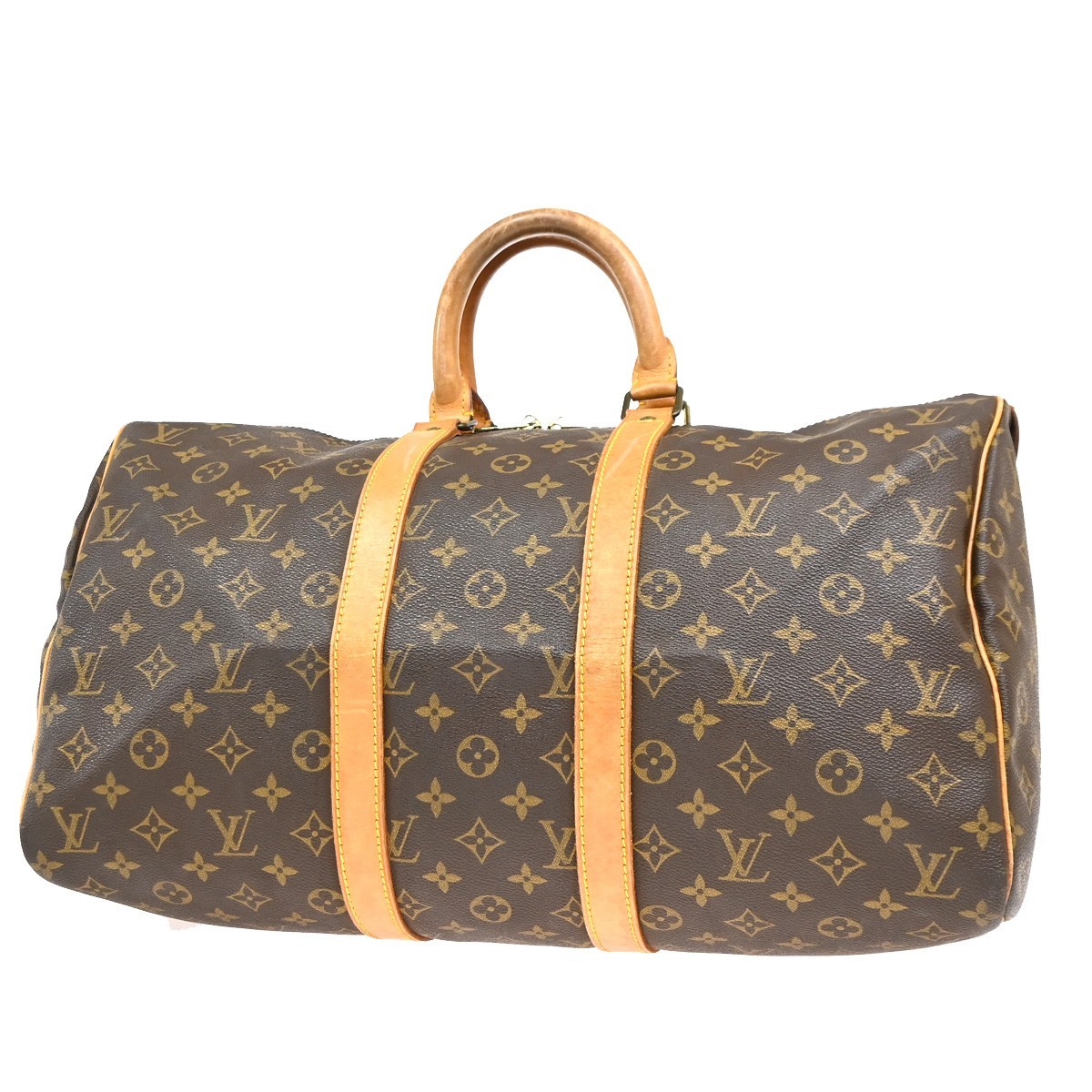 Louis Vuitton Keepall Monogram Canvas Brown Canvas Travel Bag Bag (Pre-Owned)
