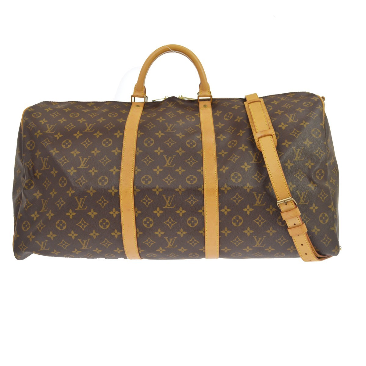 Louis Vuitton Keepall Bandouliere Monogram Canvas Brown Canvas Travel Bag Bag (Pre-Owned)