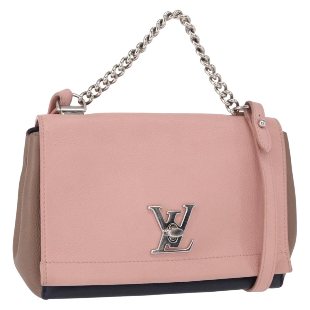 Louis Vuitton Lockme Ii Leather Pink Leather Handbag (Pre-Owned)