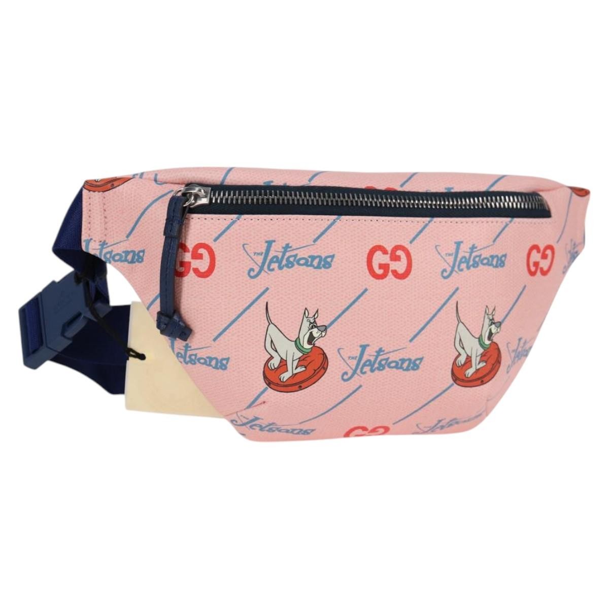 Gucci Children's Belt Printed Gg Coated Canvas Pink Pvc Handbag (Pre-Owned)
