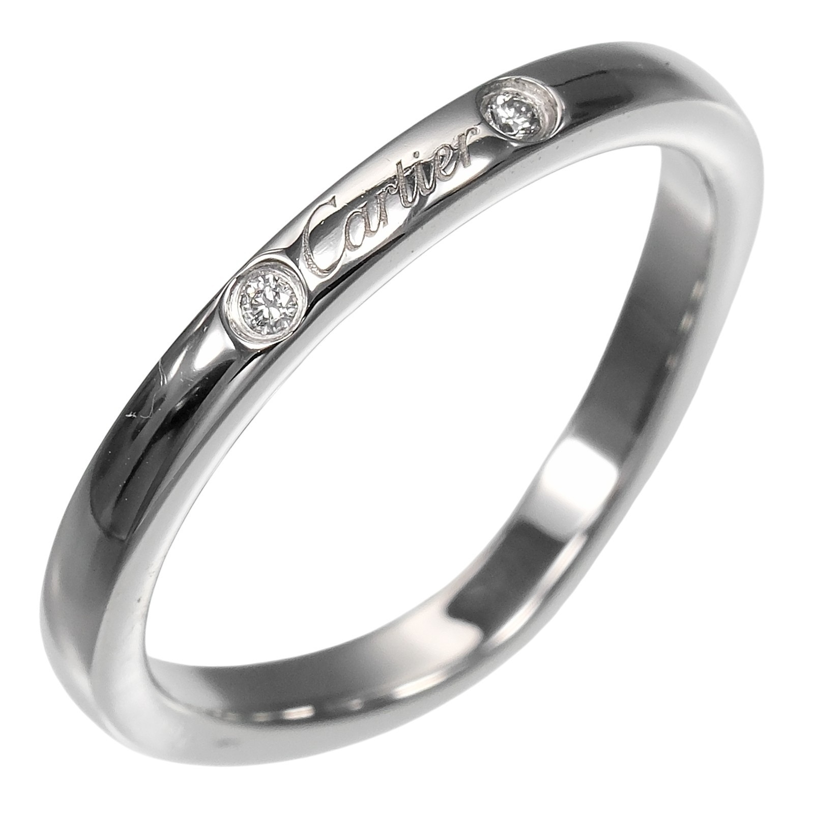 Cartier Ballerine Platinum With Diamond Silver Platinum Ring Jewelry (Pre-Owned)