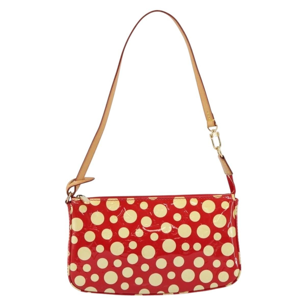 Louis Vuitton Pochette Accessoires Yayoi Kusama Painted Dots Monogram Vernis Red Patent_Leather Wallets Accessory (Pre-Owned)