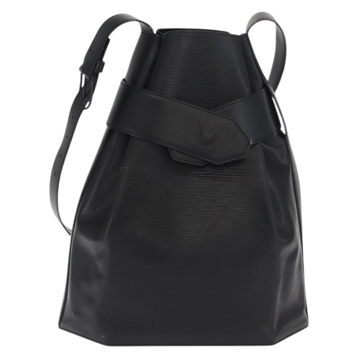 Louis Vuitton Vintage Sac D'epaule Epi Leather Black Leather Handbag (Pre-Owned)