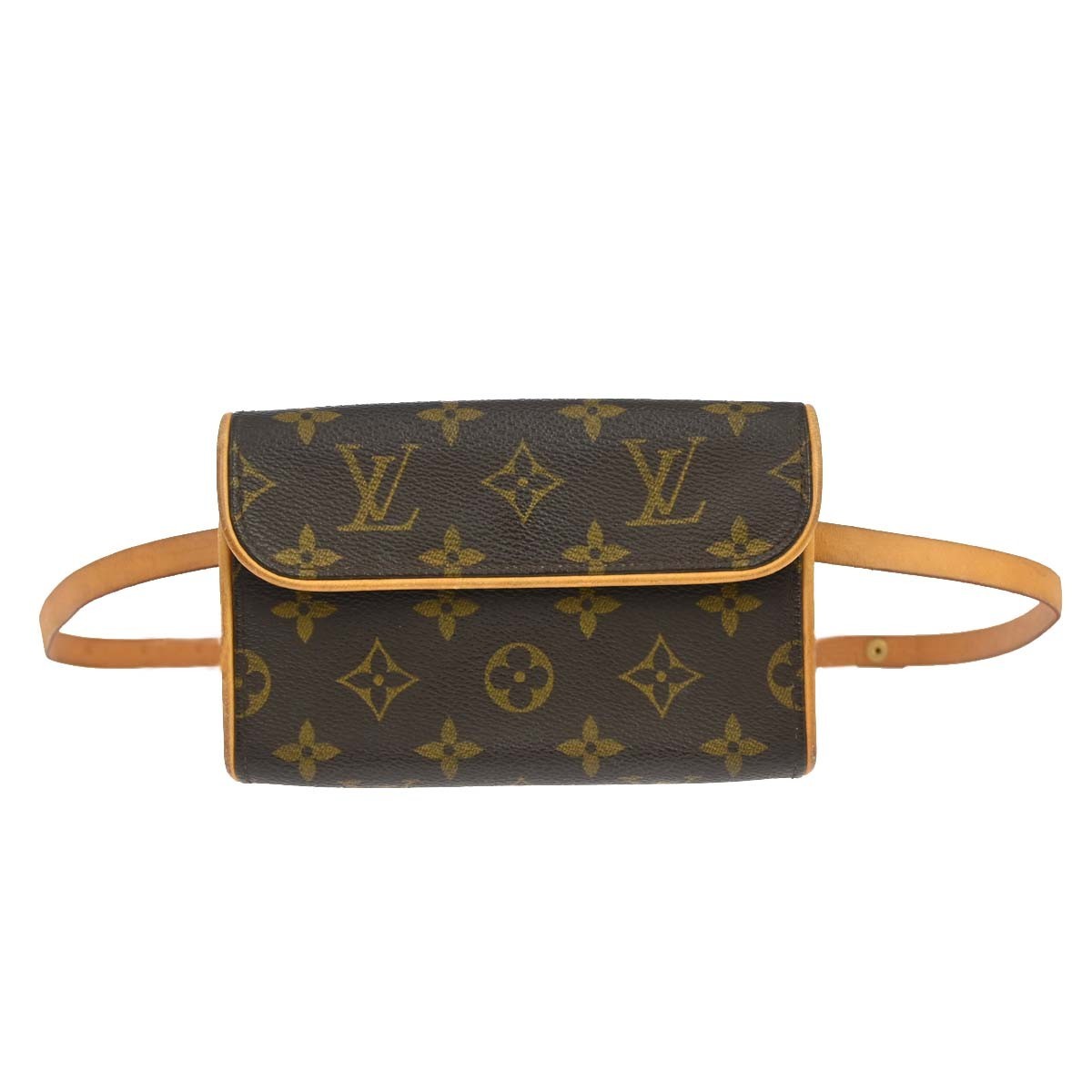 Louis Vuitton Florentine Waist Monogram Canvas Brown Canvas Handbag (Pre-Owned)