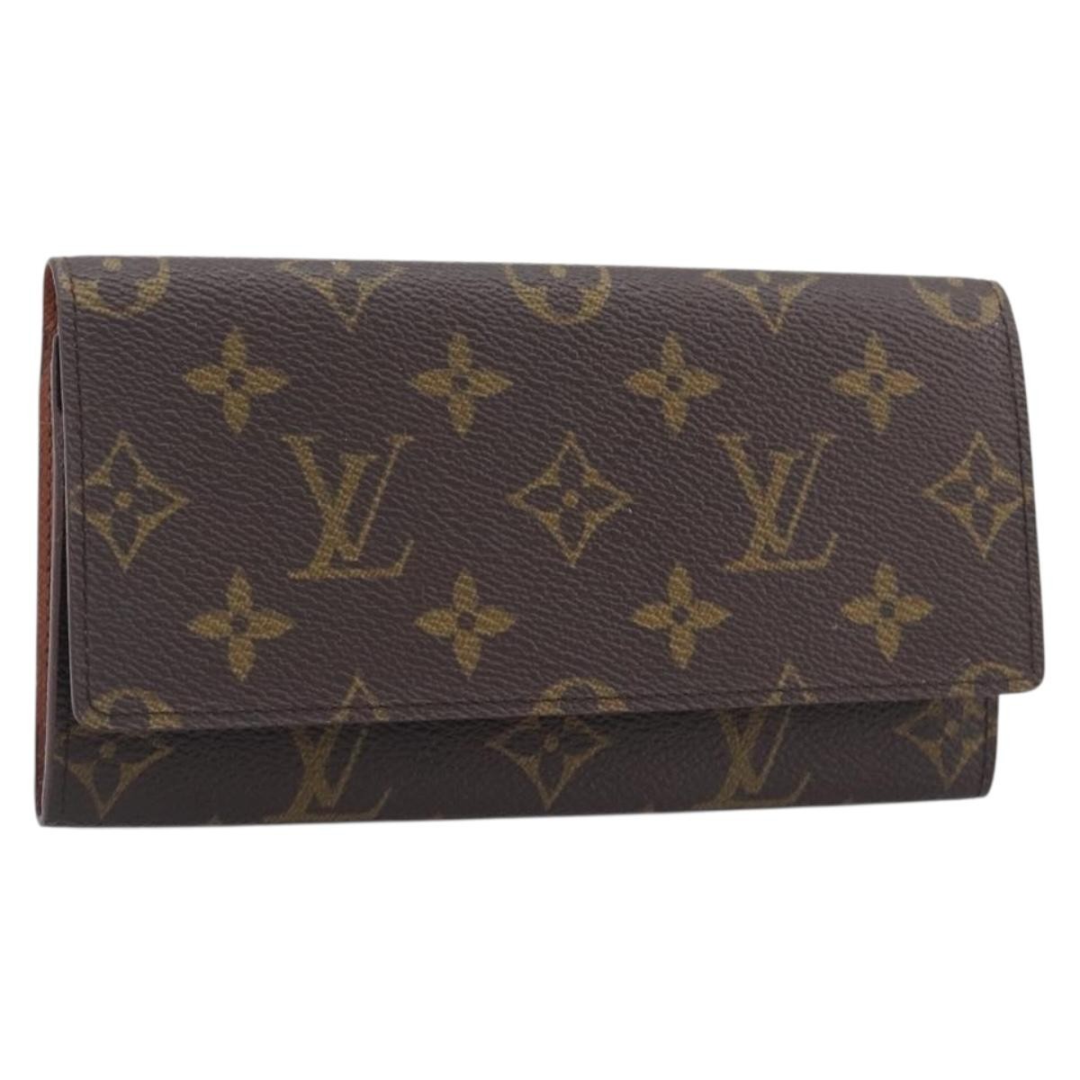 Louis Vuitton Long Macassar Monogram Canvas Brown Canvas Wallets Accessory (Pre-Owned)