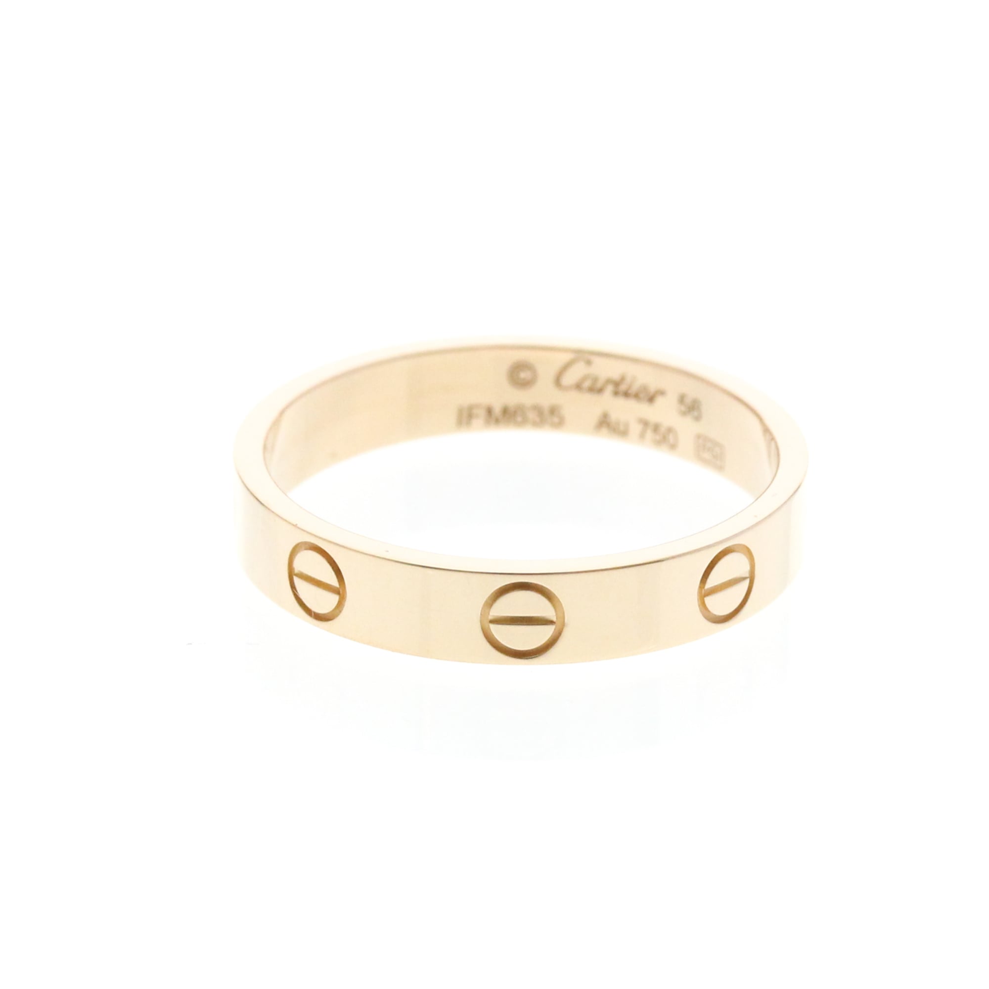 Cartier Love Band 18K White Gold Gold Pink_Gold Ring Jewelry (Pre-Owned)