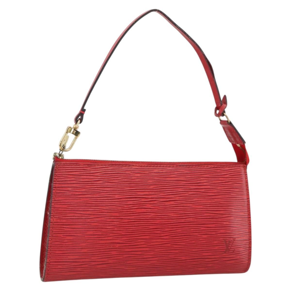 Louis Vuitton Pochette Accessoires Epi Leather Red Leather Wallets Accessory (Pre-Owned)