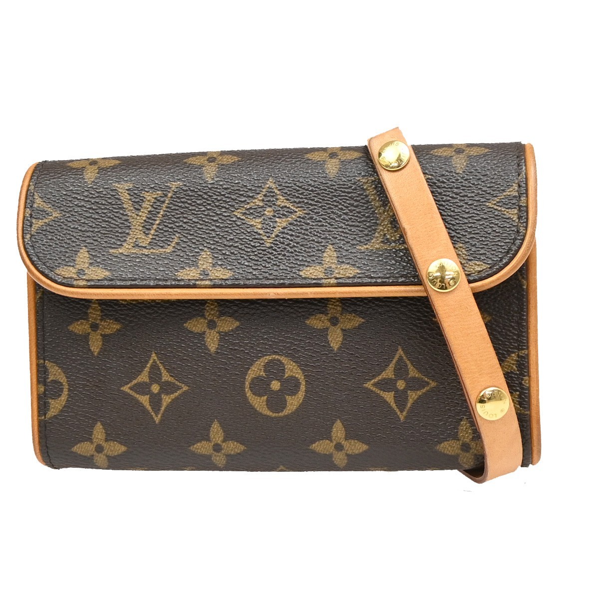 Louis Vuitton Florentine Waist Monogram Canvas Brown Canvas Handbag (Pre-Owned)